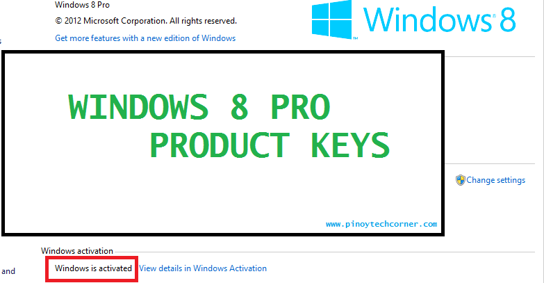 windows 8 pro key